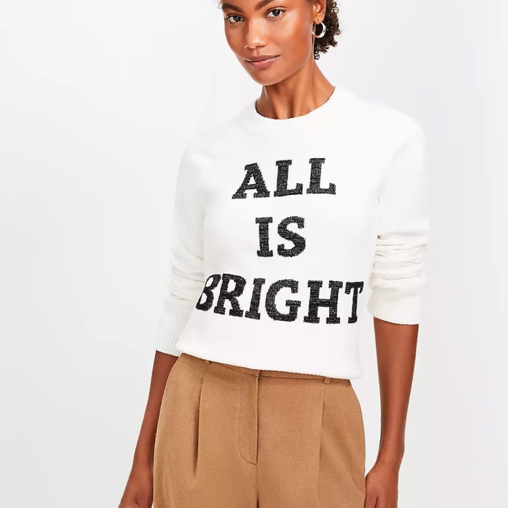 LOFT Glistening Holiday Sweater - Picture 1 of 12